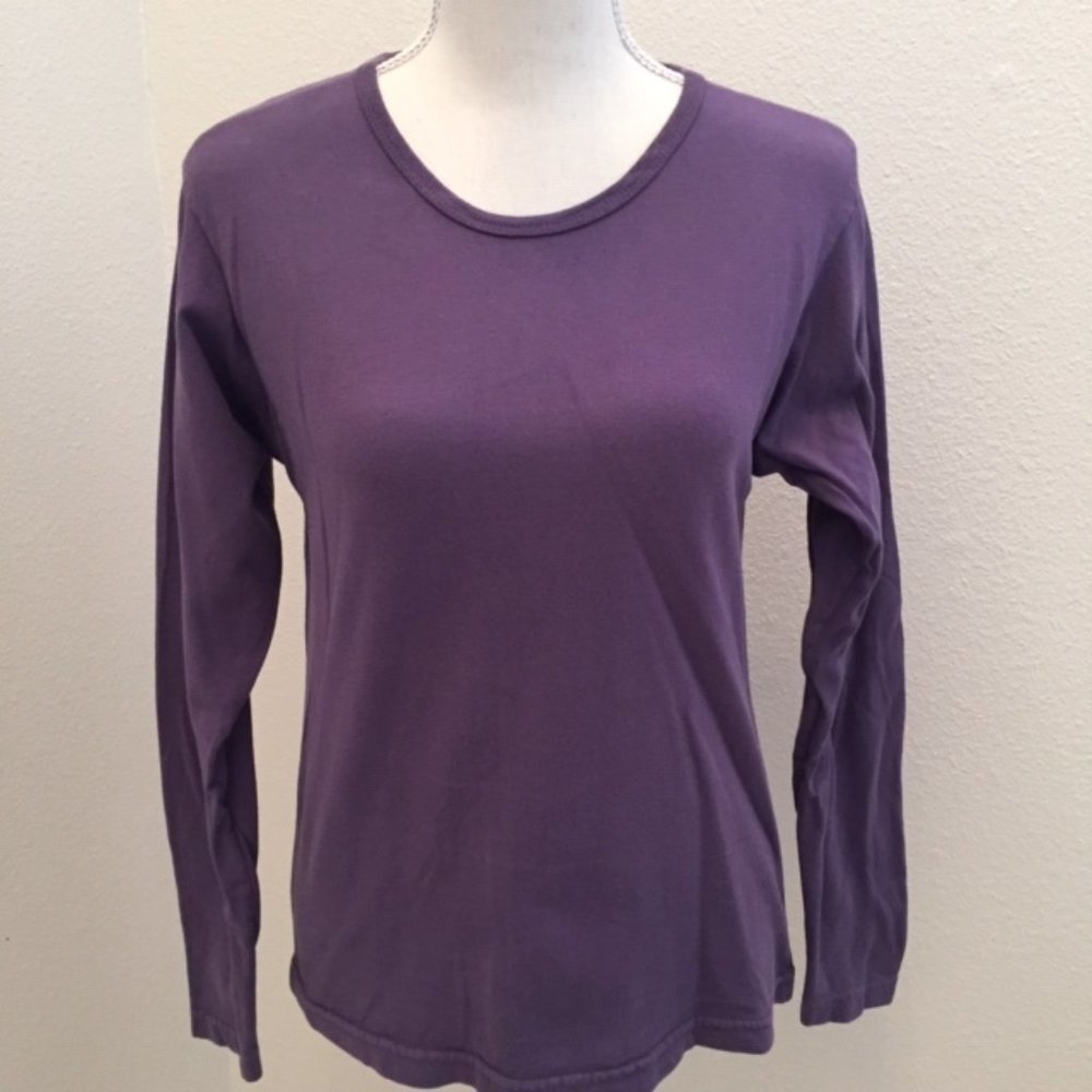 100% Organic Cotton LS Crew Neck Tee made in USA